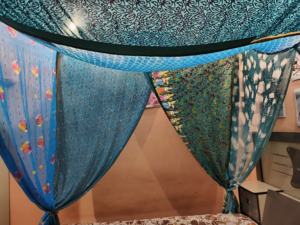 Multicolored Bohemian Sari <b>Bed</b> <b>Canopy</b> with Mosquito Net for Home Decor and Camping - Product Image 4