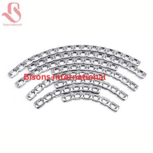 BISONS – Lot de 8 plaques de reconstruction osseuse courbées en acier inoxydable de 3,5 mm pour instruments orthopédiques vétérinaires manuels – Vente en gros - Product Image 3