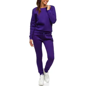Wholesale Cotton Ladies Blank Gym Long Sleeve Tracksuit Tops Breathable Women's Tracksuits Custom Logo Design For Women