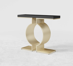 Table Console moderne en marbre blanc doré personnalisable pour la décoration de la maison et du bureau Vente en gros de meubles en usine - Product Image 5