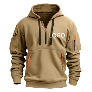 Personnalisé Épaule Drop Hoodies Hommes Loisirs Sport Multi Fermeture Éclair Bras Poche Lâche Sweats Femmes Mode Sweat À Capuche Veste Pull - Product Image 3
