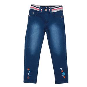 Pantalon en jean brodé pour filles - Bleu - Product Image 1