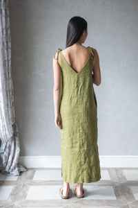 Cravate Spaghetti sangle robe col en V sans manches fluide Maxi robe décontracté une ligne dos nu robe de plage été nouveau Sexy Spaghetti sangle - Product Image 2