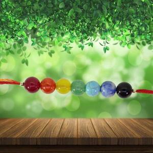 NOVAMART Fine Arihant <b>Gems</b> Multicolour 7 Chakra Energetic Healing Crystal <b>Bracelet</b>/Rakhi for Brother/Bhai/Bhaiya/Bro Natural Sto - Product Image 4