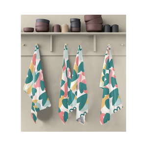 Jacquard de luxe 100% coton brodé Slub Weave certifié GOTS lourd 550GSM séchage rapide résistant à la décoloration Durable Eco serviette de cuisine - Product Image 5