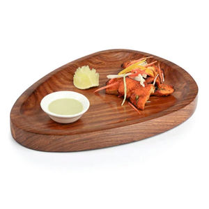 Plateau de service en bois Leaf Designer vernis naturel - Product Image 5