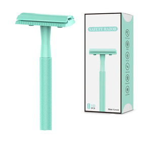 Rasoir de sécurité classique à double bord en acier inoxydable avec poignée texturée Utilisation humide de qualité personnelle pour le visage et le corps par ANAAIF - Product Image 1