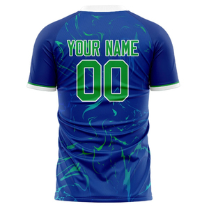 Maillot de football pour hommes de haute qualité, logo personnalisé, tissu en polyester respirant, maillot de football par sublimation avec nom et numéro d'équipe - Product Image 5