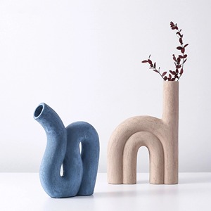 แจกันด้ามจับสองด้านสีขาวทรงกลมสำหรับตกแต่งอย่างหรูหราพร้อมจอแสดงผลยาวเหมาะสำหรับงานแต่งงานและจัดแต่งทรงผมที่บ้าน - Product Image 3