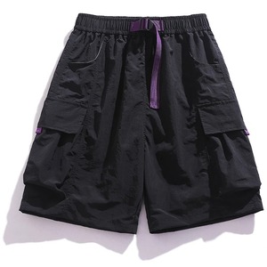 Shorts d'été pour hommes, shorts amples surdimensionnés à la mode, en coton, légers et respirants, avec logo personnalisé - Product Image 2