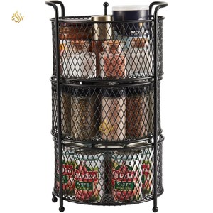 Estantes de especias de cocina de Color negro de hierro con forma personalizada, diseño maravilloso, encimera hecha a mano, suministros decorativos de organización de especias - Product Image 6