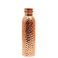 Bouteille d'eau en cuivre de qualité supérieure, respectueuse de l'environnement, unisexe, style minimaliste, prix de gros applicable en Inde