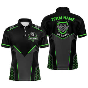 Vente en gros uniforme personnalisé à séchage rapide sublimation maillots de billard polo homme avec poche pour queue - Product Image 1