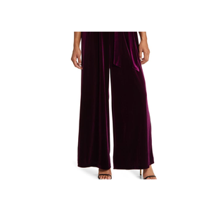 Eliza J Tuta in chiffon con stampa vintage blu, effetto avvolgente, taglia 18, decorata con lavorazione a maglia - Product Image 3