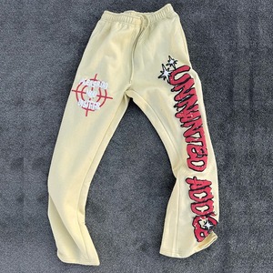 Combinaisons de survêtement personnalisées à impression bouffante 3D Ensemble survêtement en molleton deux pièces Ensemble surdimensionné 100 coton pantalon de survêtement évasé et sweat à capuche pour hommes - Product Image 4