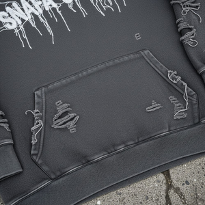 Sudaderas con Capucha Estilo Desgastado para Hombre, Fabricantes de Logotipos Personalizados, Bordado, Sudadera con Capucha de Felpa Desgastada, Ropa para Hombre - Product Image 6