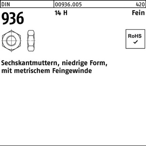 Tuerca Hexagonal DIN 936 M 39 X 3 14 H, Producto de 1 Pieza - Product Image 1
