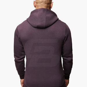 Survêtement de sport de gymnastique imprimé ajusté à la mode pour hommes, vêtement de survêtement noir respirant 100% coton deux pièces pour les sports d'hiver - Product Image 3