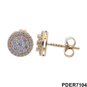 Boucles d'oreilles élégantes en or 14 carats plaqué rhodium pour femmes, serties de diamants naturels, 0,68 CTW, taille brillant ronde composite, bijoux exquis - Product Image 5