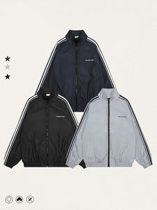 Conjunto Deportivo de Nylon Extra Grande Personalizado OEM, Ropa Deportiva Informal para Hombre, Chaqueta Reflectante 3M, Conjunto de Jogger, Cortavientos para Invierno - Product Image 6