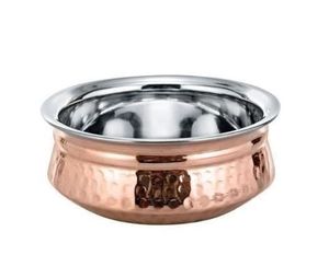 Ustensiles de cuisine traditionnels en cuivre, plaques de cuisson indiennes, couvercle en acier inoxydable, four à induction gaz compatible avec l'extérieur - Product Image 6