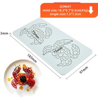 OEM 2 Trous Pâtisserie Crabe Forme Dentelle Silicone Moule Chocolat Décoration Outil Gâteau Moule Chocolat Moule Fond fourmi Moules