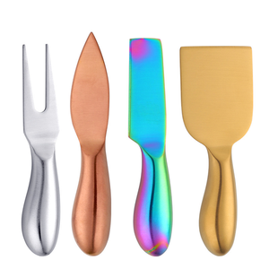 Juego de cuchillos para queso de 4 piezas de acero inoxidable de alta calidad al por mayor en muchos colores para fiesta hogar restaurante a bajo precio - Product Image 5