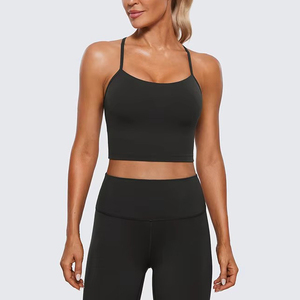 Débardeur dos nu à bretelles pour femmes Sexy Slim Fit Yoga Gym Sports Vest Activewear Sleeveless Summer Workout Crop Shirt - Product Image 5