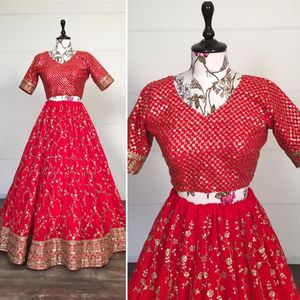 Lehenga Choli de Georgette con Bordado de Lentejuelas para Novia, Calidad Premium, Mayorista de Surat, India - Product Image 5