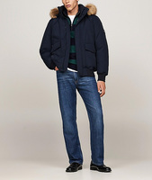 Veste d'hiver classique en duvet d'oie de luxe pour homme, personnalisée, avec capuche en fourrure, Canada