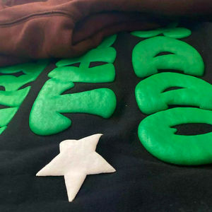 เสื้อฮู้ดผ้าฝ้ายสีน้ำตาลระบายได้ดีมีฮู้ดเสื้อผ้าแนวสตรีทผ้าฝ้ายโอเวอร์ไซส์ซักได้เสื้อมีฮู้ดพิมพ์ลาย - Product Image 3