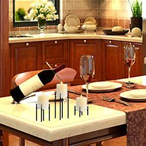 Luxury <b>Black</b> Color Iron <b>Pillar</b> <b>Candle</b> <b>Holder</b> Set Handmade Decorative Metal <b>Candle</b> Stand for Christmas & Wedding Decor - Product Image 5