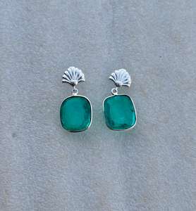 Pendiente de Esmeralda de Plata de Ley 925, joyería de plata, pendiente de plata de cristal Esmeralda para mujer, pendiente elegante y clásico - Product Image 5