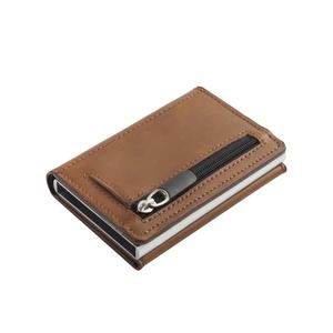 Porte-cartes en cuir Slim avec Logo personnalisé, portefeuille minimaliste en cuir PU de qualité supérieure, porte-cartes de crédit 2023 - Product Image 2