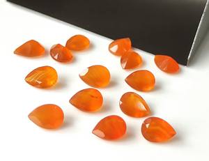 ลูกแพร์3x5mm-7x10mm คาร์เนเลียนธรรมชาติตัดเหลี่ยมเพชรพลอยหลวมทำด้วยมือคุณภาพสูงสำหรับการทำเครื่องประดับ - Product Image 4