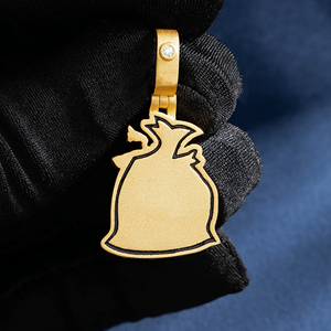 จี้สร้อยคอฮิปฮอปผู้ชายแบบสั่งทำพิเศษ ชุบทอง ประดับเพชร CZ - Product Image 4