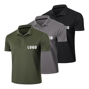 Polos deportivos de poliéster listos para entrenamiento, polos de trabajo de manga corta personalizados al por mayor, polos de moda con logotipo personalizado para hombre - Product Image 6