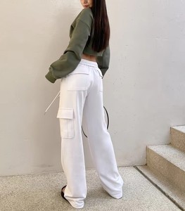 Pantalon Cargo pour femmes avec poches Pantalon ample taille haute de haute qualité Pantalon Taille personnalisée Vie décontractée - Product Image 4