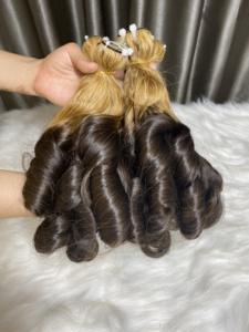 Premium 30 pouces brésilien vague Afro Premium léger vietnamien cheveux humains bruts Bundle bande rebondissante Style trame frontale cheveux - Product Image 6