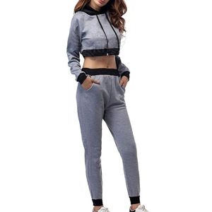 Nouvelle arrivée en gros de haute qualité Logo personnalisé femmes haut court 2024 polaire matériel femmes haut court à capuche - Product Image 2