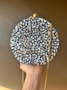 ARTISAN AURA Pochettes à main pour femme Motif marbre Nacre Sacs de soirée pour mariages et fêtes Sacoches de fête nuptiale - Product Image 6