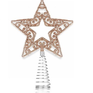 Estilo de lujo Alambre de metal Estrella en forma de árbol de Navidad Top Ocasión de Navidad Hogar Interior Exterior Decorativo Elegante - Product Image 1
