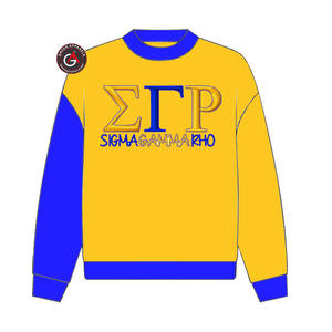 Sigma เสื้อสเวตเตอร์คอกลมปักลายสำหรับผู้หญิงแกมม่าชมรม - Product Image 3