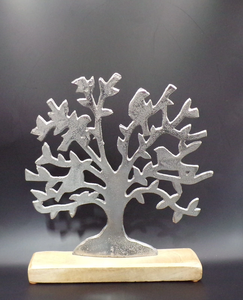 Ornement en métal de table décoratif de bel arbre pour la décoration de la maison Accent créatif pour salon bureau noël et fête - Product Image 2