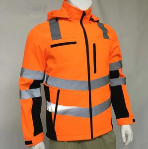2025 HF Ropa impermeable de alta visibilidad Chaqueta DE SEGURIDAD Softshell Chaqueta DE SEGURIDAD Chaqueta reflectante naranja - Product Image 2