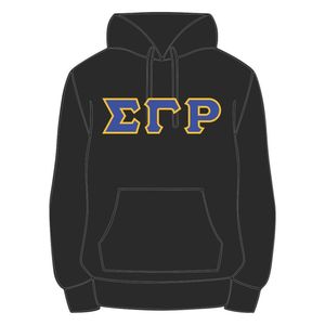 Sigma Gamma Rho noir pull à capuche coton mélangé de qualité supérieure SGRho vêtements de sororité grecque personnalisé brodé Divine Nine HBCU - Product Image 2