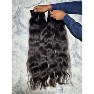 Extensiones de pelo humano indio alineado cutícula Virgen sin procesar 100% sin enredos mejor oferta - Product Image 1