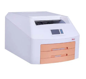 <b>White</b> Plastic <b>Printer</b> With Orange Trays And Digital Display - Product Image 1