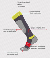 Pied chaud chasse Camping Sports de plein air laine chaussettes enfants chaud hiver alpinisme randonnée épaissi neige Ski chaussettes