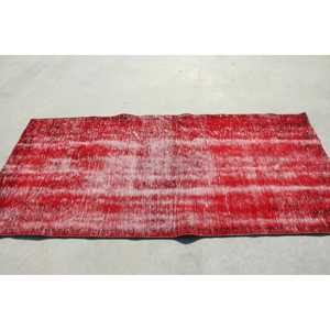 พรมวินเทจสไตล์ตุรกี ขนาด 3.4x7.3 ฟุต พรมลายสัตว์สีแดงดำ - Product Image 2